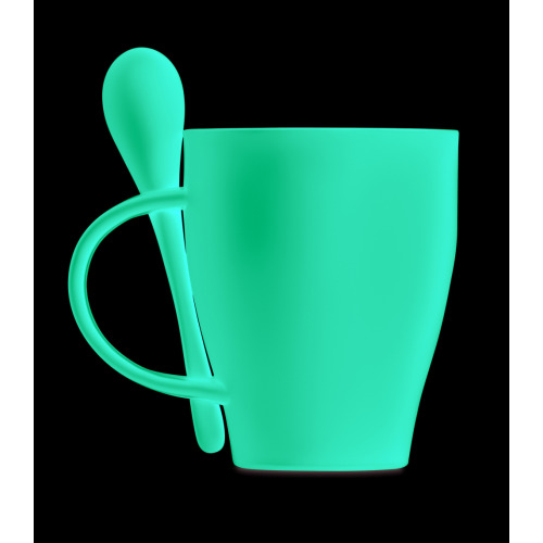 Kubek z łyżeczką, 300 ml Czerwony MO6255-05 (5)