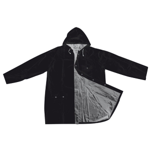 Dwustronny płaszcz przeciwdeszczowy NANTERRE srebrno-czarny