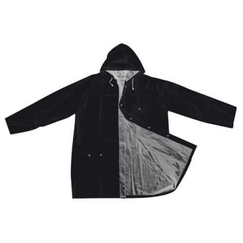 Dwustronny płaszcz przeciwdeszczowy NANTERRE srebrno-czarny 920537 