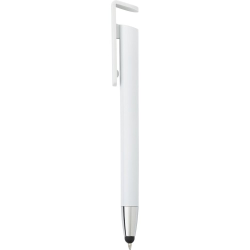Długopis, touch pen, stojak na telefon biały V1753-02 