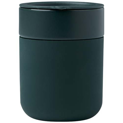 Java kubek ceramiczny z silikonową osłoną i plastikową pokrywką 330 ml Zielony 10080861 (2)