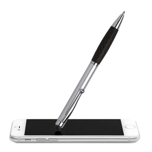 Przekręcany, dotykowy długopis Srebrny mat MO7942-16 (2)