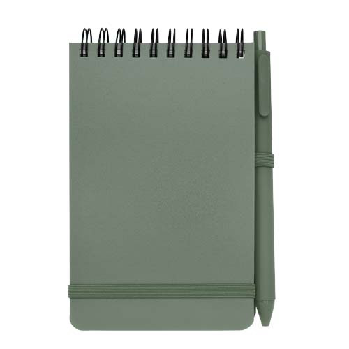 Thalaasa notatnik A6 w twardej okładce z nadrukiem oceanicznym i długopisem  Zielony melanż 10790262 (2)