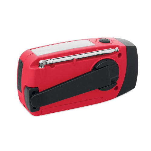 Przenośne radio z latarką LED Czerwony MO2746-05 (15)