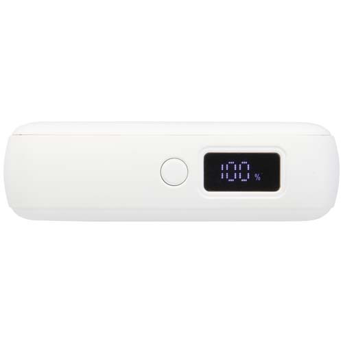 Acrux powerbank do tabletu o pojemności 10 000 mAh i mocy 35 W z wbudowanym kablem typu C - wykonany z tworzyw sztucznych pochodzących z recyklingu. Biały 12445001 (6)