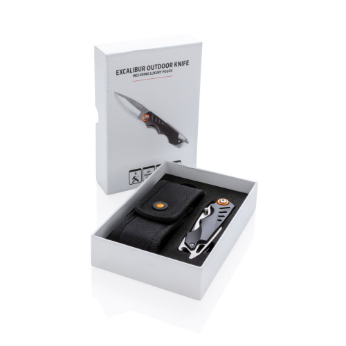 Nóż wielofunkcyjny Excalibur, 4 el. Czarny, pomarańczowy P221.461 (3)