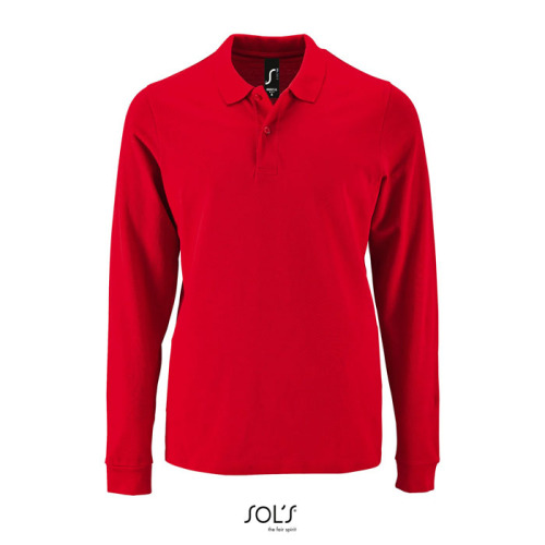 PERFECT MEN LSL POLO 180g Czerwony S02087-RD-3XL 
