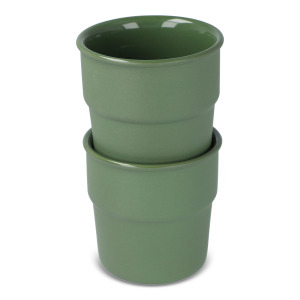 Zestaw kubków ceramicznych InSideOut Fika 280m Oliwkowa zieleń