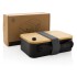 Pudełko śniadaniowe z bambusowym wieczkiem, PP z recyklingu czarny P269.101 (9) thumbnail