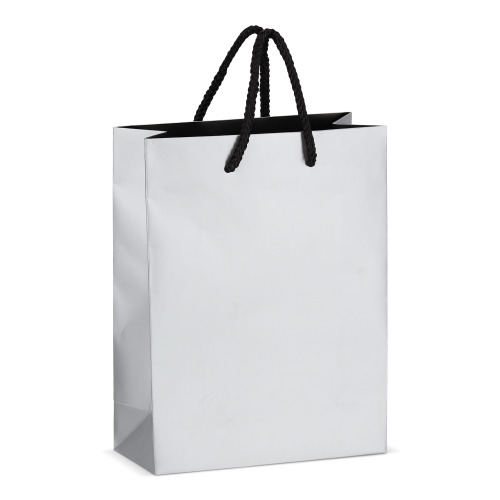 Papierowa torba prezentowa 18 x 8 x 24 cm 200 g/m² Srebrny LT91515-N0005 