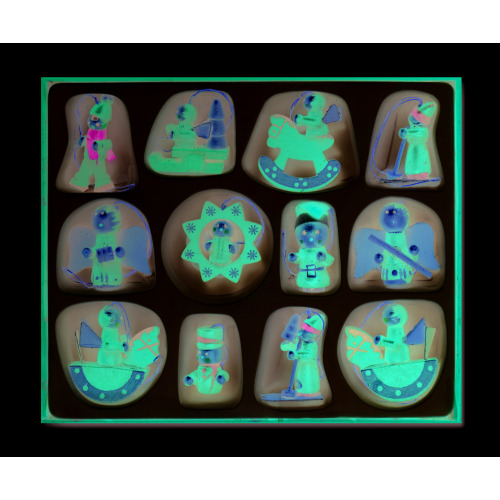 Drewniane ozdoby choinkowe,12 Czerwony CX1059-05 (8)