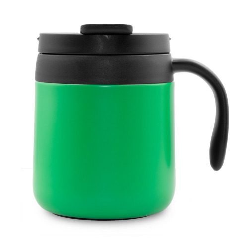 Kubek termiczny 400 ml z rączką | Wyatt Zielony V4838-06 (2)