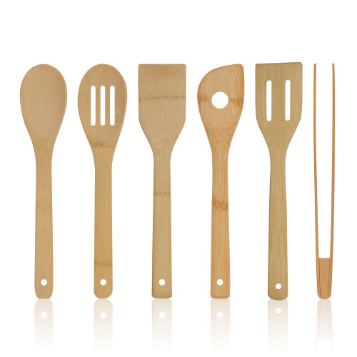 Zestaw bambusowych akcesoriów kuchennych w stojaku, 6 el. | Reese Drewno V0904-17 (5)