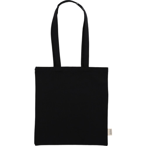 Torba bawełniana z długimi uszami 180g/m2 z materiałów z recyklingu GLEN Czarny 6469803 (1)