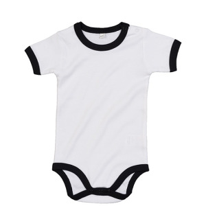 Body Niemowlęce Krótki Rękaw Organiczna Bawełna - White & Red