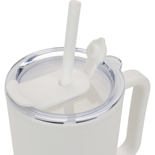 Kubek ze słomką XXL 1200 ml TEODORA Biały 8468606 (3)