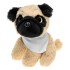 Aksel, pluszowy pies mops jasnobrązowy HE745-18 (1) thumbnail
