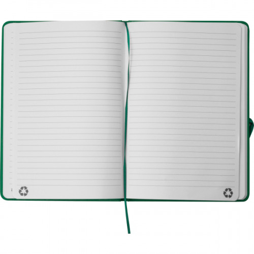 Notatnik A5 w linie z materiałów z recyklingu DOMINIK Zielony 2526109 (6)