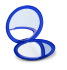 Okrągłe podwójne lusterko przezroczysty niebieski IT3054-23 (3) thumbnail
