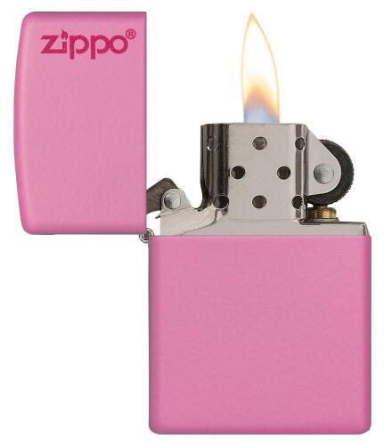 Zapalniczka Zippo Classic z logo Różowy mat ZIP60001206 (1)