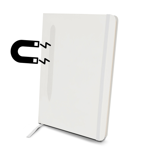 Magnetyczny notatnik A5 biały V0908-02 (10)