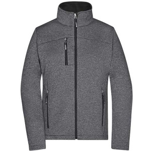 Kurtka Softshell Damska - Dark Melange & Red