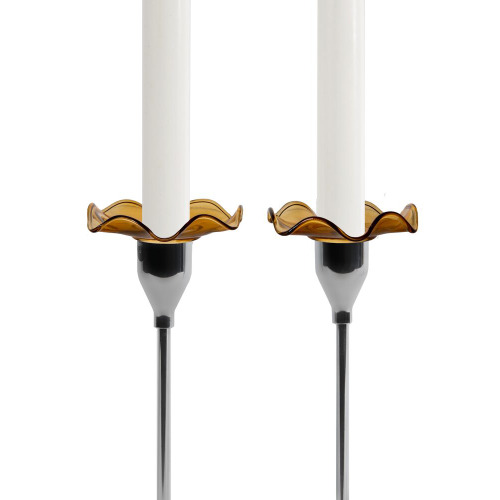 Osłonki na świecę VIVA 2-szt, bursztynowy Bursztynowy 5018445- 