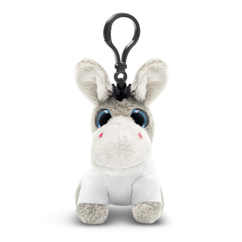 Pluszowy osiołek, zawieszka | Boe Szary HE778-19 (6)