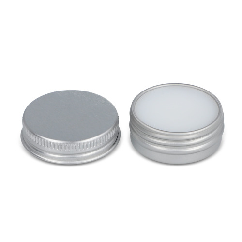 Okrągła puszka aluminiowa z recyklingu Lipbalm Srebrny LT90488-N0005 (3)