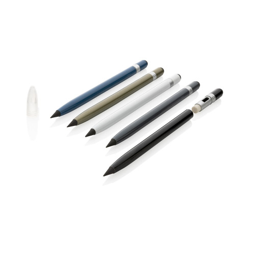 Aluminiowy ołówek z gumką szary P611.122 (4)