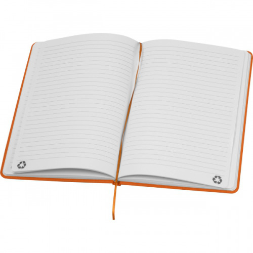 Notatnik A5 w linie z materiałów z recyklingu DOMINIK Pomarańczowy 2526110 (2)