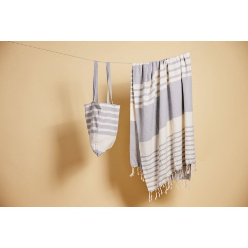 Bawełniana torba ELLA HAMAM, szary Szary 5018469- (2)