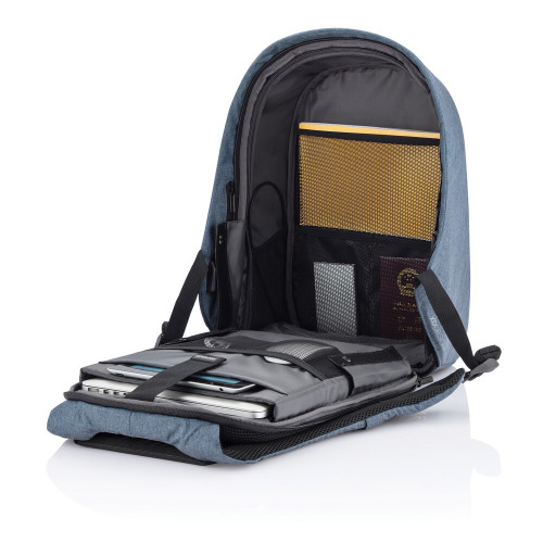 Bobby Hero Small plecak na laptopa do 13,3" i tablet 12,9", chroniący przed kieszonkowcami, wykonany z RPET niebieski V0996-11 (11)