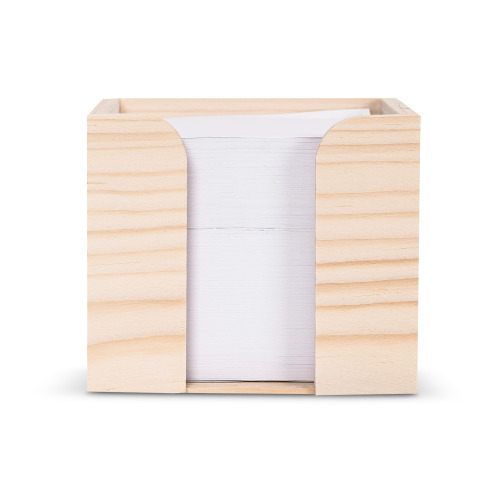 Blok 10x10x8.5cm w drewnianym pudełku kostkowym Naturalny LT91765-N0094 (2)