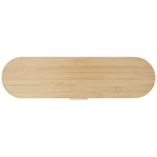 Runa zestaw sztućców z bambusową pokrywką Jasny różowy 12636540 (2)