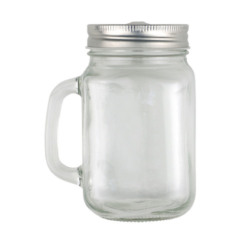 Słoik do picia 480 ml ze słomką Neutralny V8485-00 