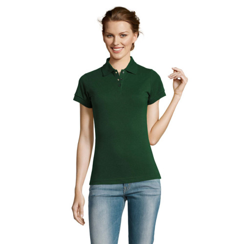 PRIME Damskie POLO 200g Ciemno-Zielony S00573-BO-L 