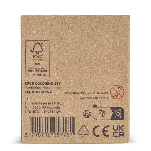 8-elementowy zestaw do kolorowania w pudełku typu kraft Naturalny LT91573-N0094 (1)