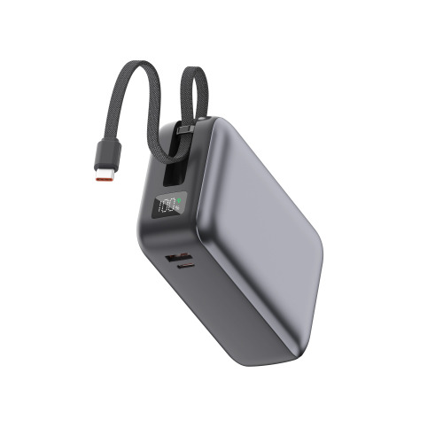 Powerbank Nova Laptop 65 W z wbudowanym kablem USB-C 30000 mAh Ciemnoszary LT95520-N0060 (6)