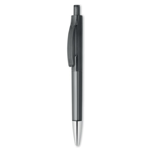 Przyciskany długopis przezroczysty szary MO8813-27 