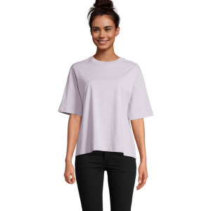 BOXY WOMEN T-SHIRT OVERSIZE Lilac