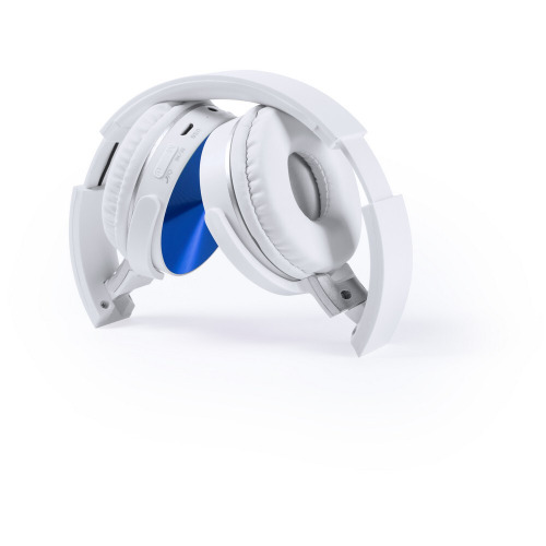 Składane bezprzewodowe słuchawki nauszne, radio Niebieski V3904-11 (1)