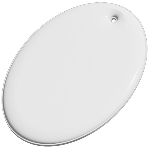RFX™ reflective owalna odblaskowa zawieszka z TPU Biały 1PR10301 (2)