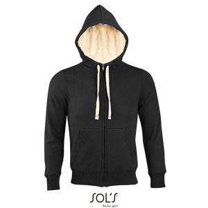 Bluza z Kapturem Slim Bawełniana z Podszewka Sherpa