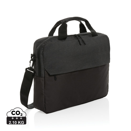 Torba na laptopa 15,6" AWARE™ Kazu, poliester z recyklingu Czarny P732.171 (7)