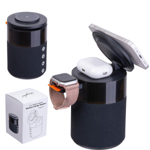 Głośnik bluetooth z ładowarką bezprzewodową Ferraghini RILEY Czarny