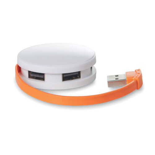 Rozdzielacz USB 4 porty pomarańczowy MO8671-10 