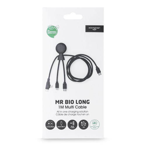 Xoopar Mr. Bio Long Multi Cable USB-C 1 metr  Czarny LT41032-N0002 (5)
