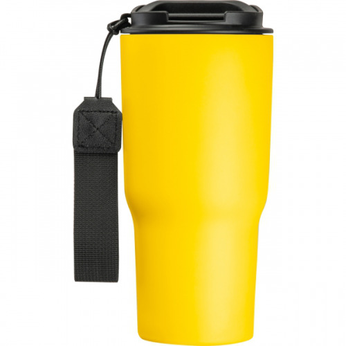 Kubek termiczny 550 ml ze stali z recyklingu DANA żółty 8523908 (6)