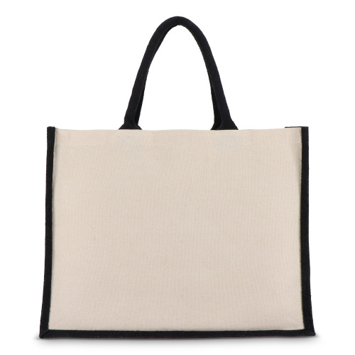 Jutowo-bawełniana torba na ramię OEKO-TEX® 42,5 x 19 x 32 cm 320 g/m² Czarny LT95373-N0002 (2)